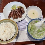 たんや善治郎 - 牛たん定食4枚(8切)