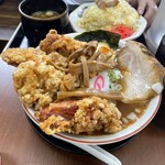 籠屋食堂 - 唐揚げラーメン 