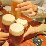 蕎楽 たか木 - 先ずはビールで乾杯♪
