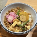 中華そば麦右衛門 - おまかせごはん(そぼろと長芋のごはん)♪