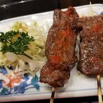 ろばた仁 - ちょっと食べちゃったけれど牛串の塩