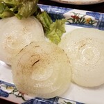 ろばた仁 - 新玉ねぎの天麩羅‼️