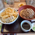 天丼・天ぷら本舗 さん天 - 海老天丼ざるそば890円
