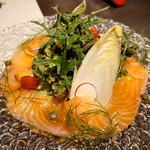 洋食 つばき - スモークサーモンのサラダ