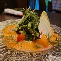 洋食 つばき - スモークサーモンのサラダ