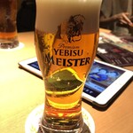 エビスバー - ・エビスマイスター（グラス）：８４０円。注文はタブレットで行います。