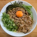 麺屋にぼすけ - 鶏油まぜそば 特盛