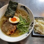 ZUND-BAR - 柚子ラーメン(塩)+雲呑