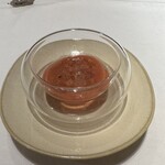 フランス料理研究室 アンフィクレス - 6. ルバーブのピューレ、レモンのゼリー。