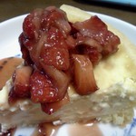 チーズケーキのアップ