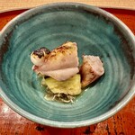 道後 海舟 - 絹皮茄子と剣先烏賊