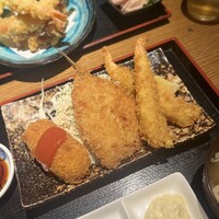 和えに - 『ミックスフライとお刺身のよくばり御膳』