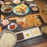 和えに - 『ミックスフライとお刺身のよくばり御膳』