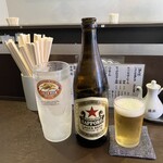 ヤマタニ餃子店 - まずはビールから