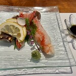 かに華 - ズワイとタラバのお造り