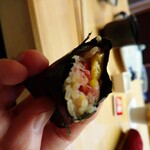 浪速 鮨波留加 - トロたく手巻き