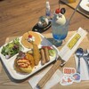スモール ワールズ トウキョウ - 『わくわくキッズプレート』
『スモワルブルーのクリームソーダ』
『チュリトス(シナモン味)』
