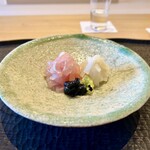 ひがしやま 司 - ◆ぐじ(甘鯛)、白ずいき、醤油海苔、わさび