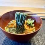 ひがしやま 司 - ◆よもぎ麩麺の桜海老そば