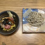 手打ち蕎麦・鮨 いまふく - お蕎麦屋さんでお鮨がつくのは京都風情があって贅沢ですね♥️ボリューム感も丁度良くて嬉しい。