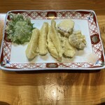 肴蕎麦呑 しま - ススタケの天ぷら