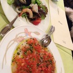 リストランテ エ ピッツェリア ペイザン - 魚介サラダとカルパッチョ
