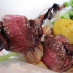 タヴェルナ　エッセ - エゾ鹿の炭火ロースト・ポルチーニ茸と赤ワインのソース