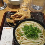 うどん 丸香 - またしてもかけうどん+げそ天