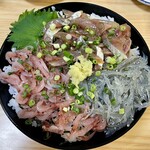 にし与 - 三色丼(生桜エビ 生シラス あじのタタキ)¥1 .550