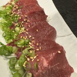 炭火焼肉 にく式 - ハツ刺しアップ‼️