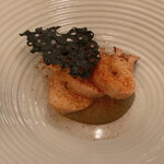 小笠原伯爵邸 - タコのガルシア　菊芋のピューレ　イカ墨のクロッカンテ