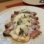 シャンパーニュ スタンド デゴルジュマン - 仙台牛のタタキ