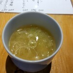 おでん二毛作 - おばんざい４種盛りのうち１つ、あら汁です。