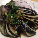 多津味 - 揚げナス ネギダレ