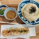 うどん 麦笑 壱咲 - ざるうどん　ちくわ天トッピング