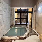 えびや旅館 - 宿の温泉　内湯の奥に半露天(屋根・壁あり外気。眺望なし)