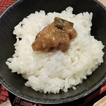 や乃家 - 自家製ネギみそのせ御飯