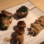 焼き鳥と鮮魚 八八 - 野菜巻き串、焼き鳥