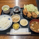 八丁堀 朋 - 広島県産牡蠣フライ定食（3個）　1,400円