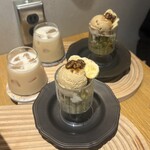 アンドテイ - 『日本茶ミルクティー(ICED)』
      茶葉：国産烏龍茶
      プラントミルク：マイナーフィギュアオーツ
      甘さ：ストレート
      『スコーンパフェ』