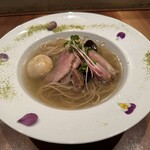 Gion Duck Noodles - 鴨ラーメンMサイズ卵と鴨肉追加トッピング