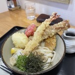 Teuchi udon marusen - えびちく玉天ぶっかけうどん♪