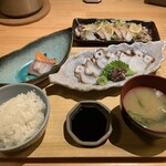 うみからそらへ - 生タコざんまい定食（生タコ刺・タコのカルパッチョ）　１２００円