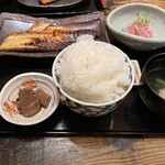 うまいものあり 孝太郎 - 赤魚西京焼き、ご飯大盛りにネギトロ