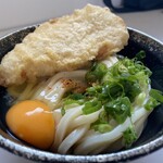 須崎食料品店 - うどん大、鶏天、生卵