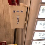 カレーの店 ガン爺 - 辛さの種類