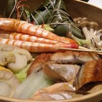 鍋まる - 海鮮セイロ蒸し出来上がり