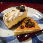 青蓮院門跡前 月おか - ブルーベリーとチーズケーキ