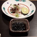 Kitashinchi Yumiba Shinnosuke - 淡路産鯛と対馬のアオリイカ刺身