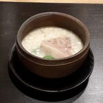 Kitashinchi Yumiba Shinnosuke - さえずりと湯葉とアスパラの味噌仕立て